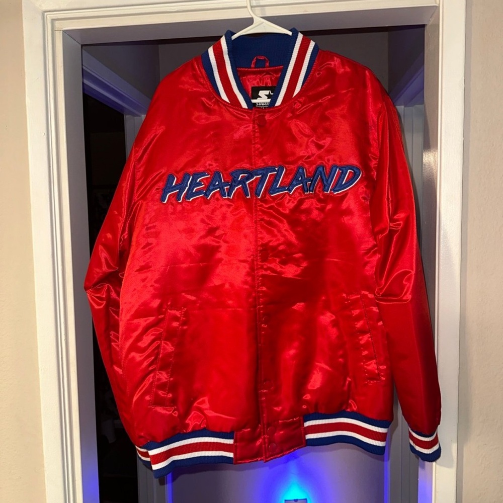 STARTER Red Satin Heartland Jacket